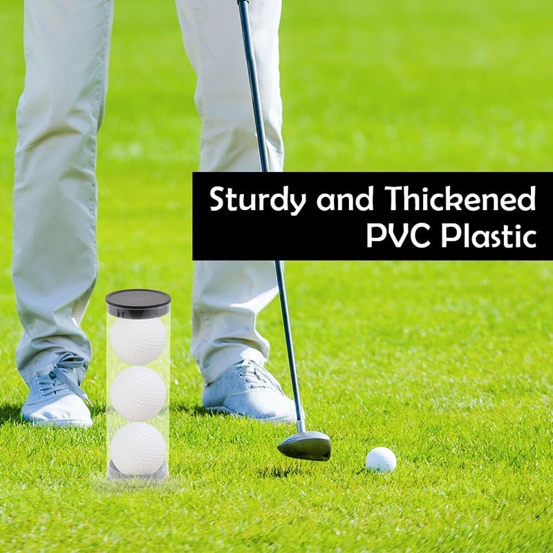TWZKXC Clear Tube Golf Ball Storage Case, 3 Pack Golf Ball Display Cases Barrel Clear Tubes, Portable with Caps Golf Ball Cases for Home Store Display Use, Thickened Material, 1.8 Inches - Image 5